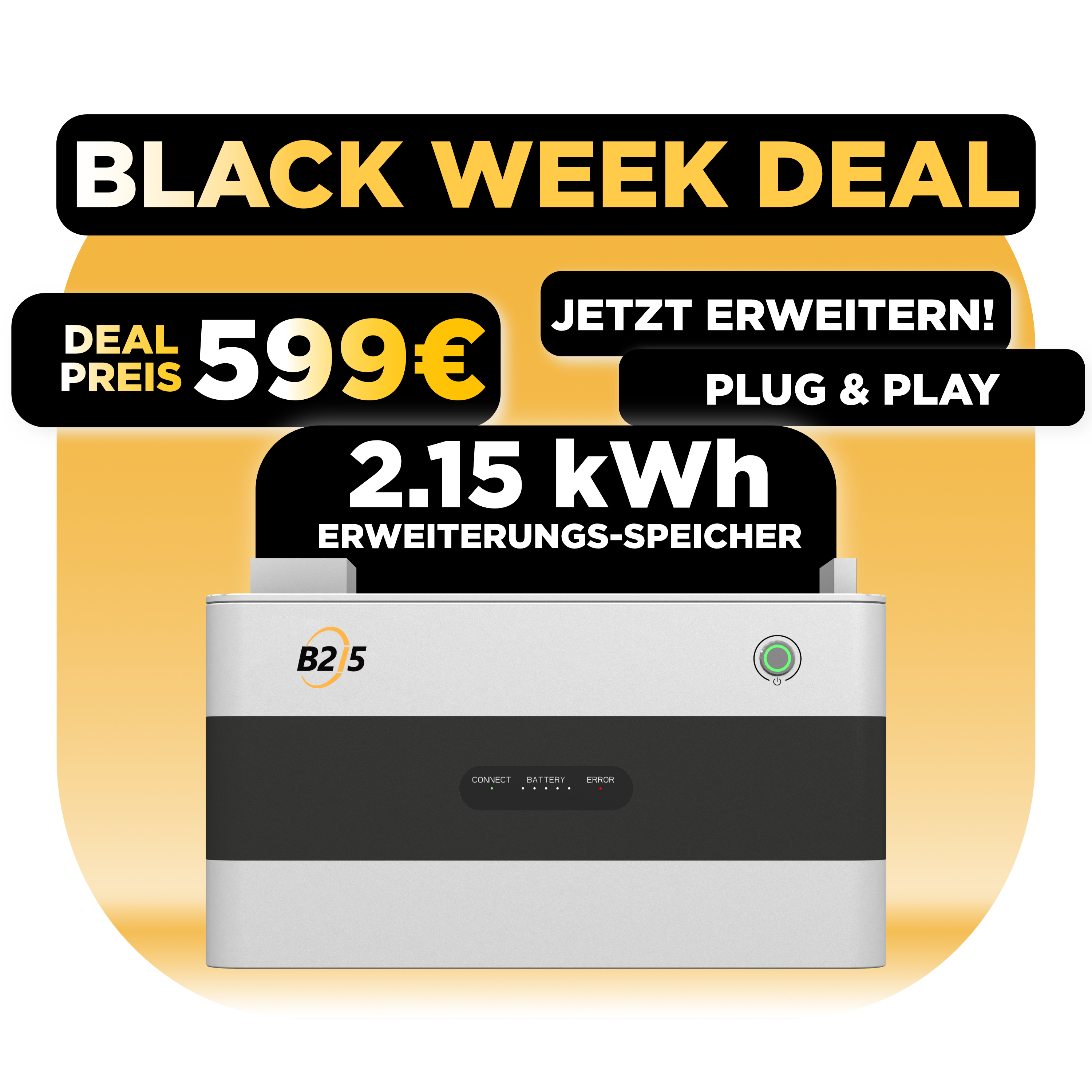 SunEnergyXT B215 — 2.150 Wh Erweiterungsspeicher für SunEnergyXT Balkonkraftwerk-Speicher