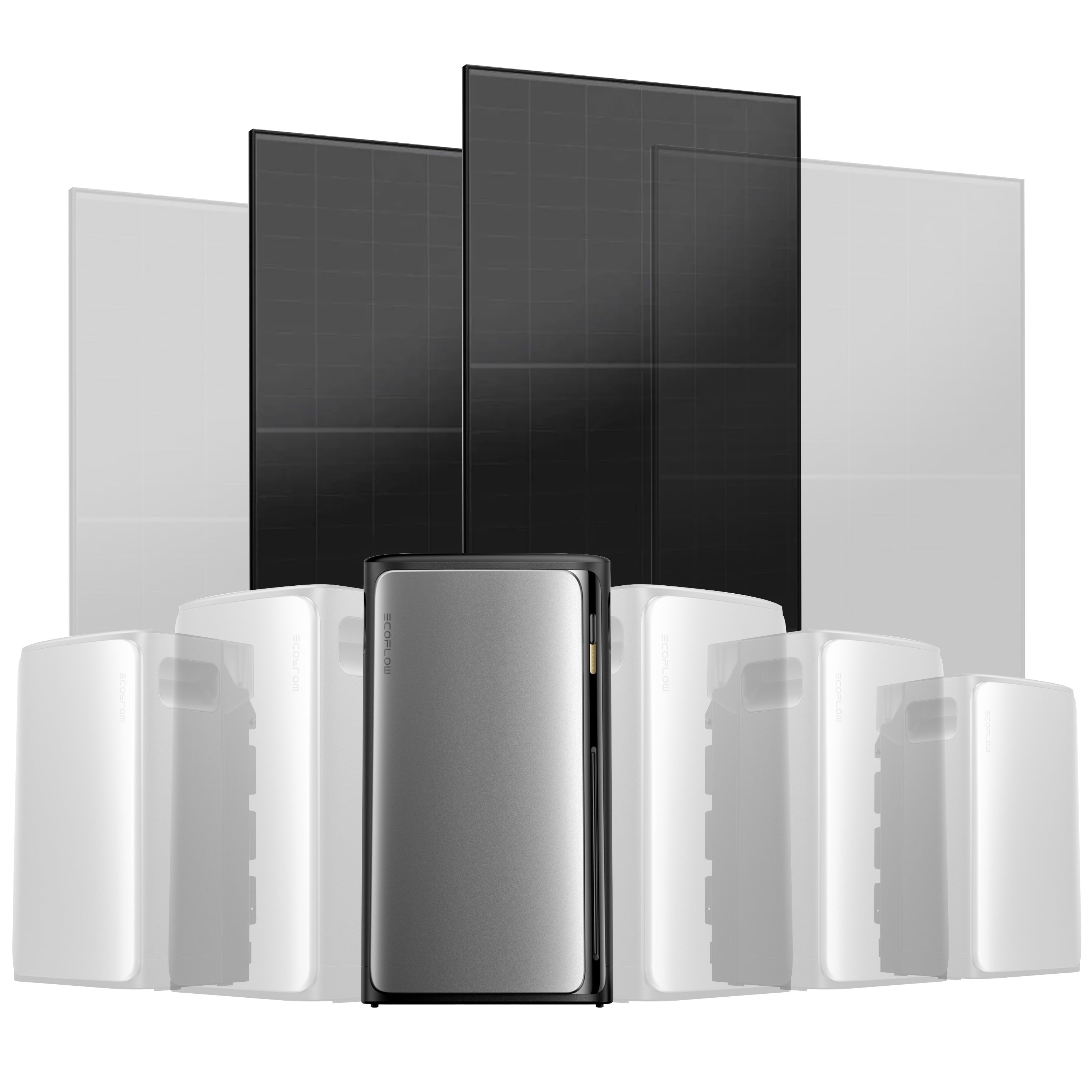 EcoFlow Stream Balkonkraftwerk Set 1000 Wp — Stream Ultra / 500 Wp (Full Black) / 2 Module / 1,92 kWh