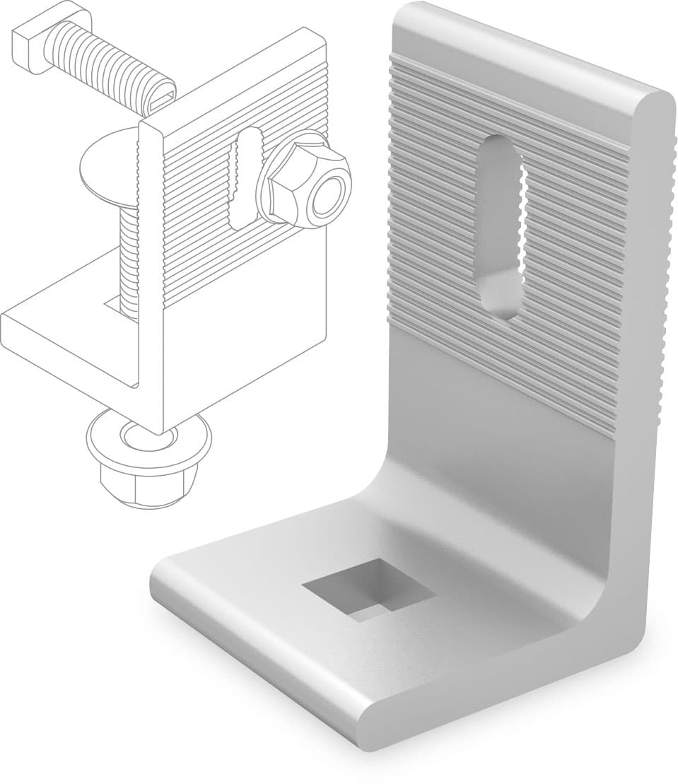 K2 Systems - SINGLERAIL L-ADAPTER SET — Anbindungsset SingleRail - SolidHook Dachhaken (2002683)