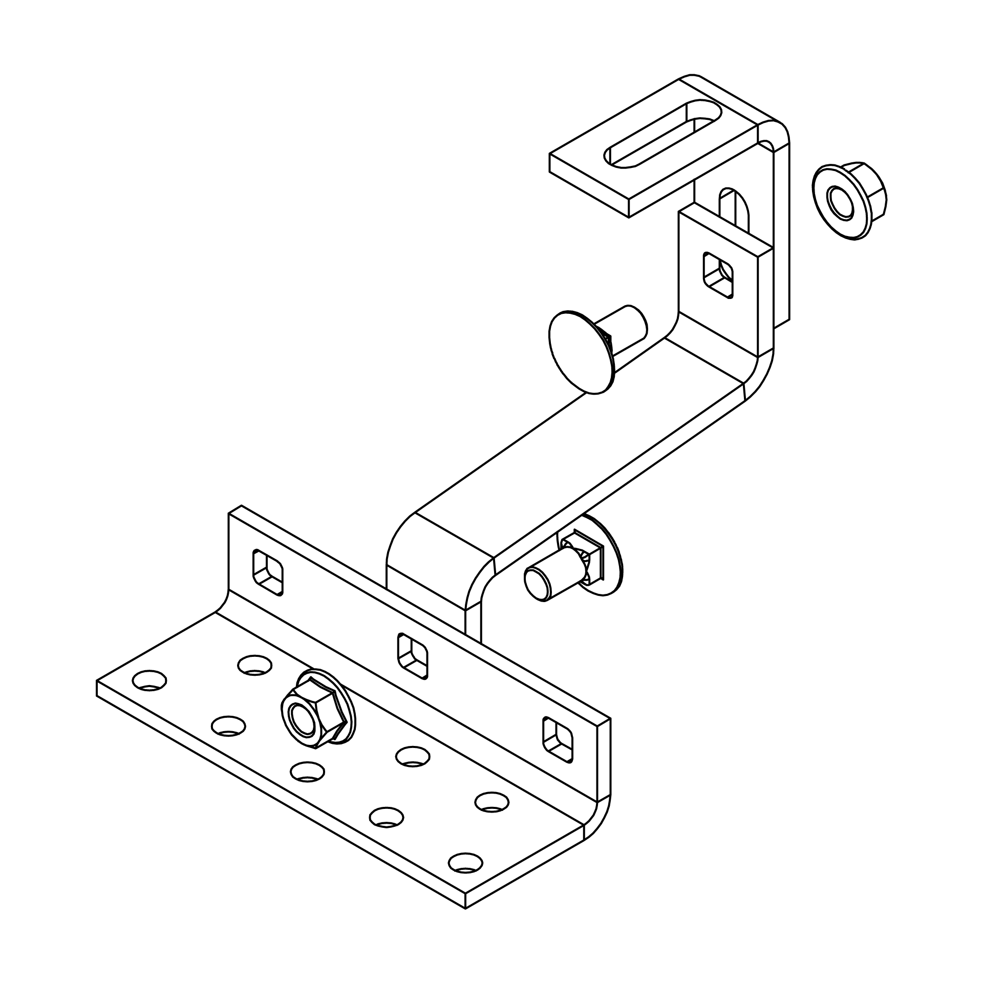 K2 Systems - RF PA VARIO 2 - 5/6x30 — 2-fach höhenverstellbarer Vario-Dachhaken (1000107)