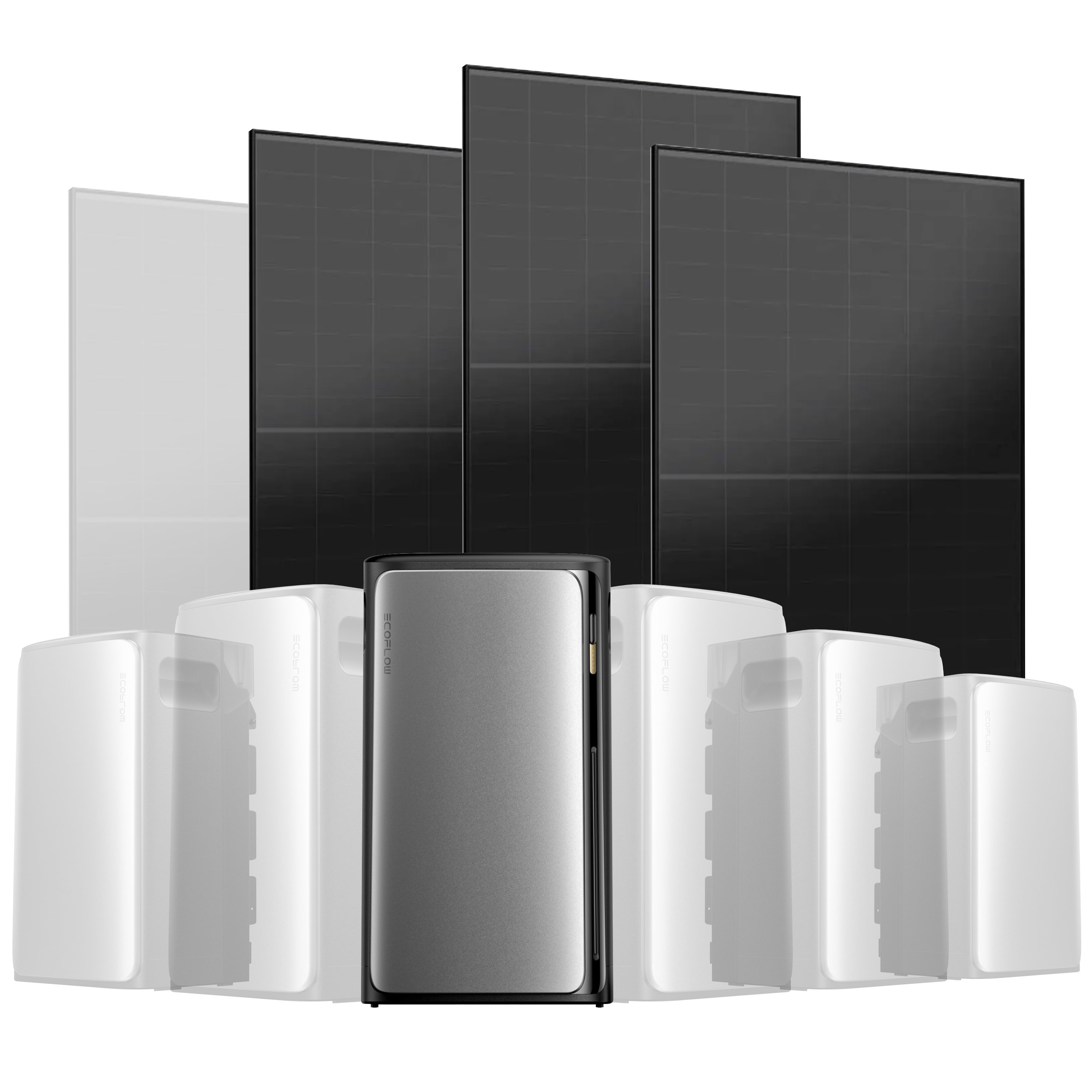 EcoFlow Stream Balkonkraftwerk Set 1500 Wp — Stream Ultra / 500 Wp (Full Black) / 3 Module / 1,92 kWh