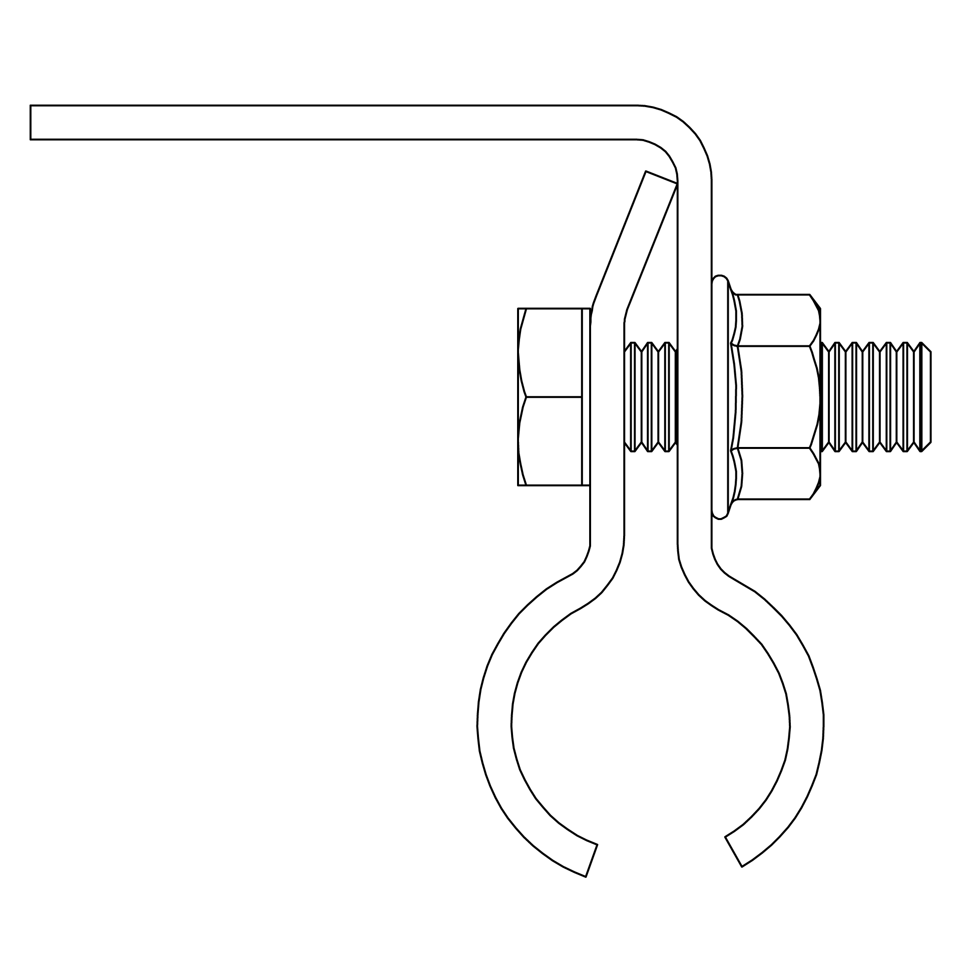 K2 Systems - RF Blechfalzklemme M10 Rundloch — Blechfalzklemme, mit Rundloch, A2 (2001853)