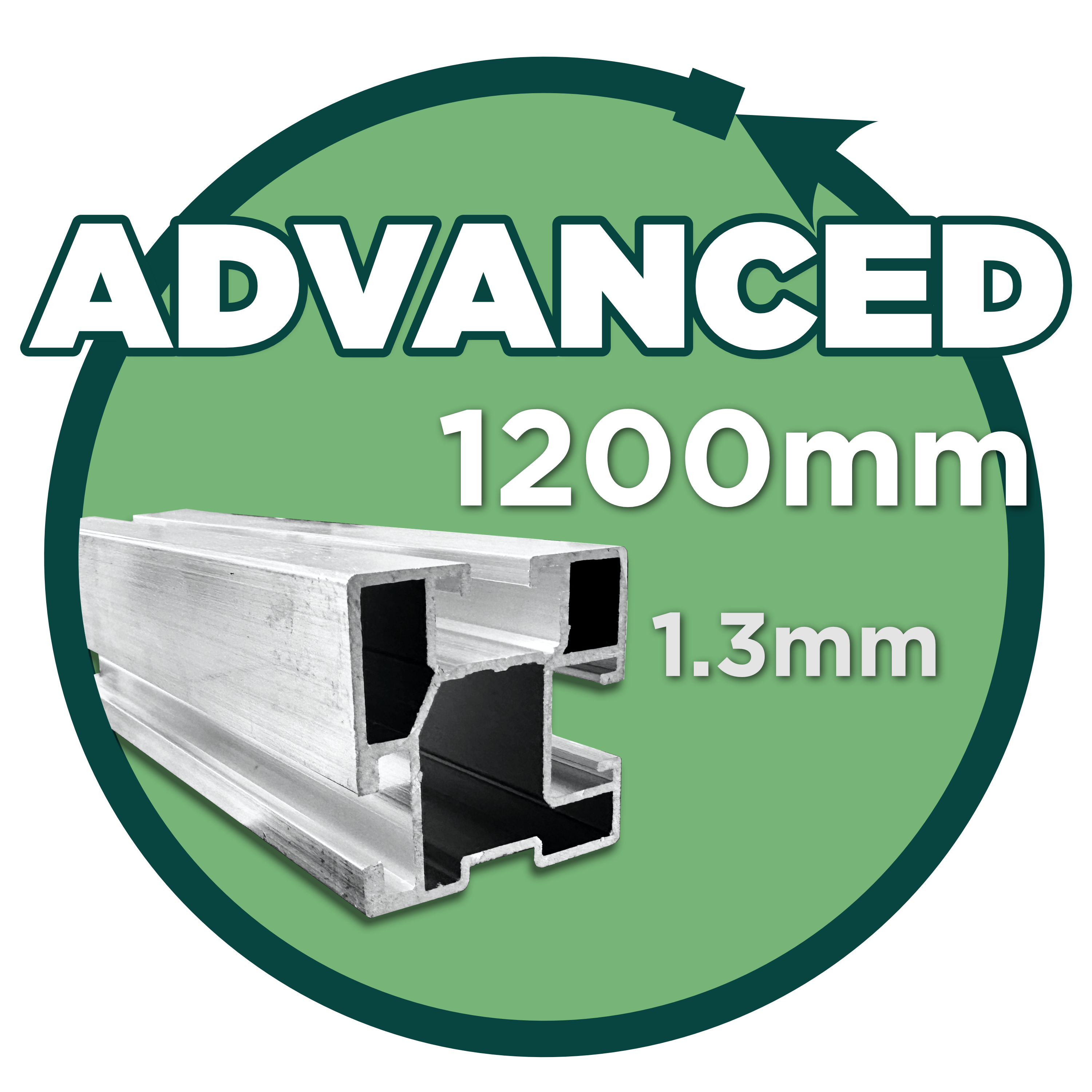 PV Montageschiene Advanced — 40x40 mm, 2000 mm, 1,3 mm Wandstärke