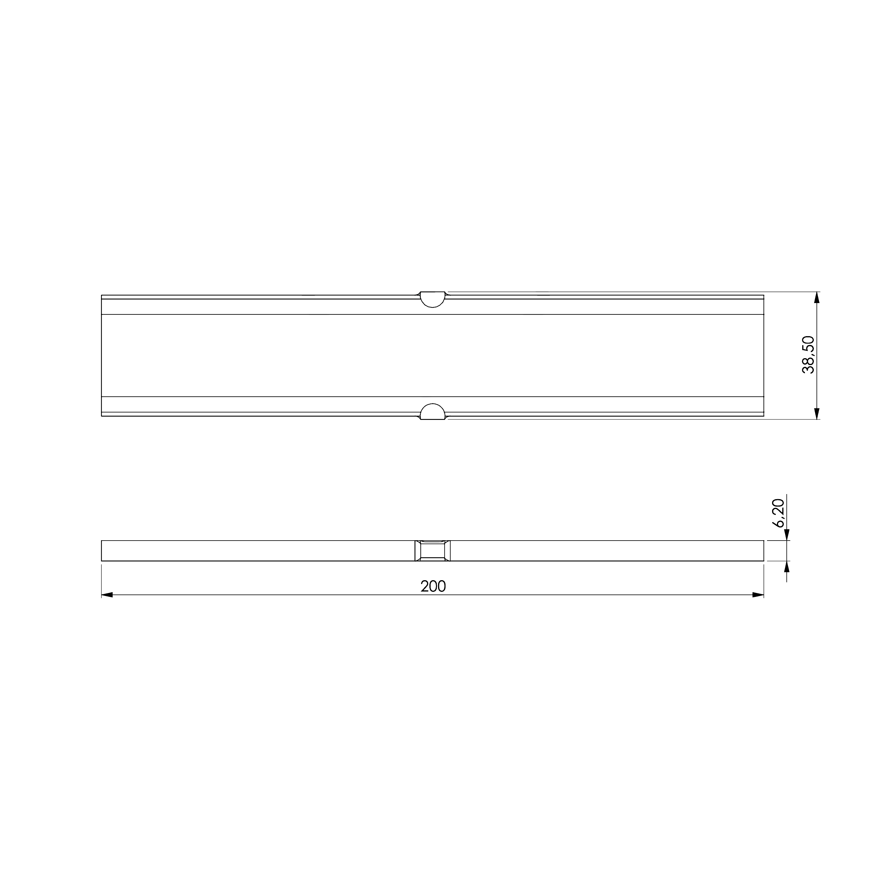 Schienenverbinder zum einschlagen — Einschubverbinder, Aluminium Schienenverbinder zum einschlagen — Einschubverbinder, Aluminium