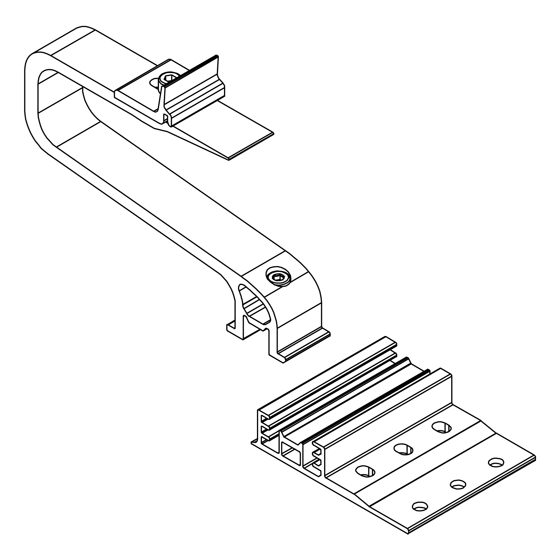 K2 Systems - SingleHook 3S long — Dachhaken mit 3-facher Höheneinstellung (2004222)