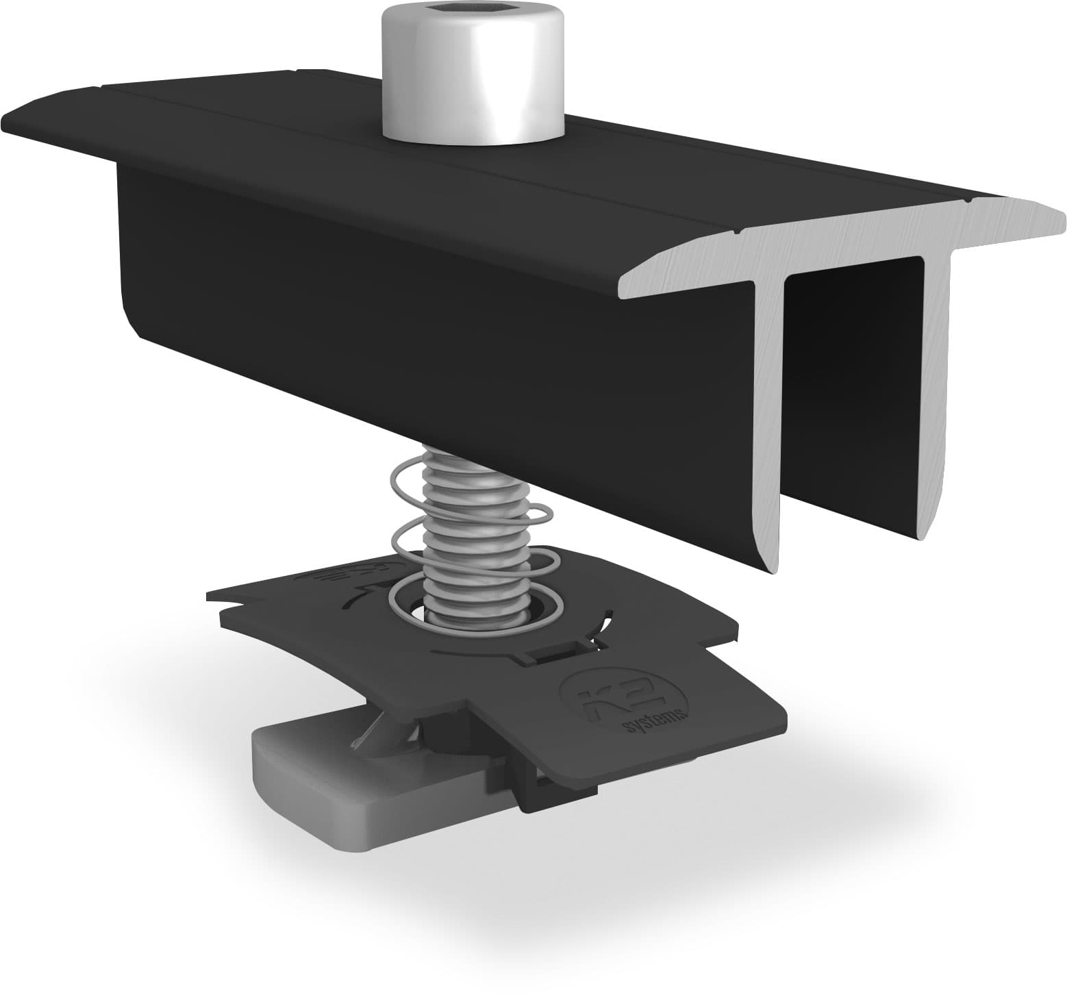 K2 Systems - MC XS SET AL BLACK 34-38 SS PA — XS-Mittelklemmen-Set 34-38mm,Edelstahl,vormontiert (1005158)