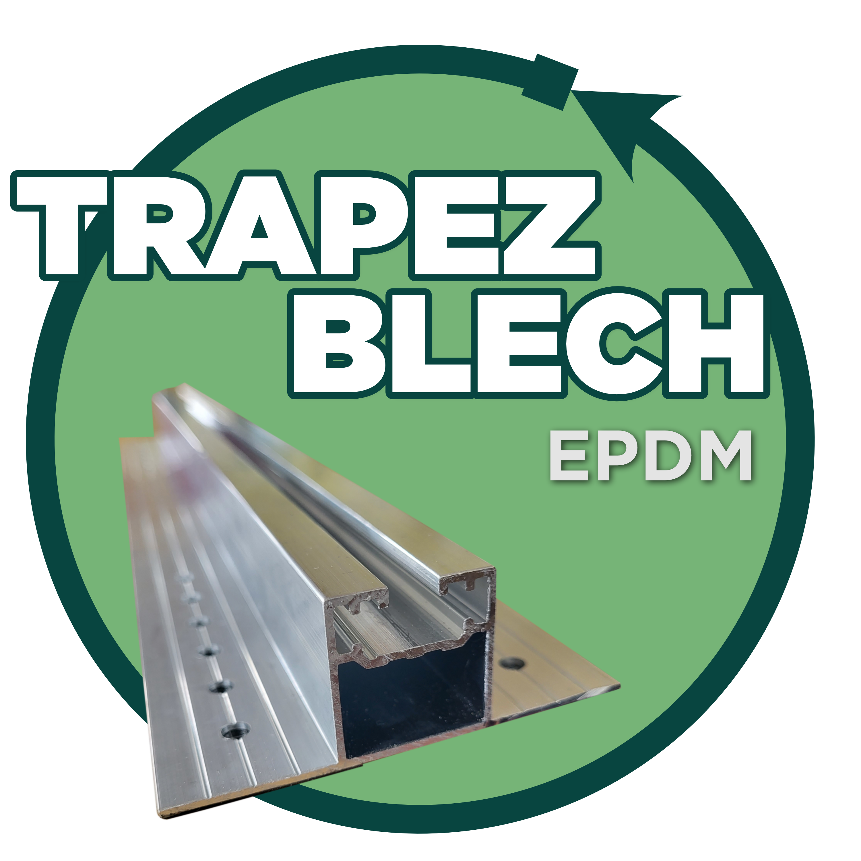 Montageschiene für Trapezblech — mit Lochbild und EPDM (400x90x30mm)