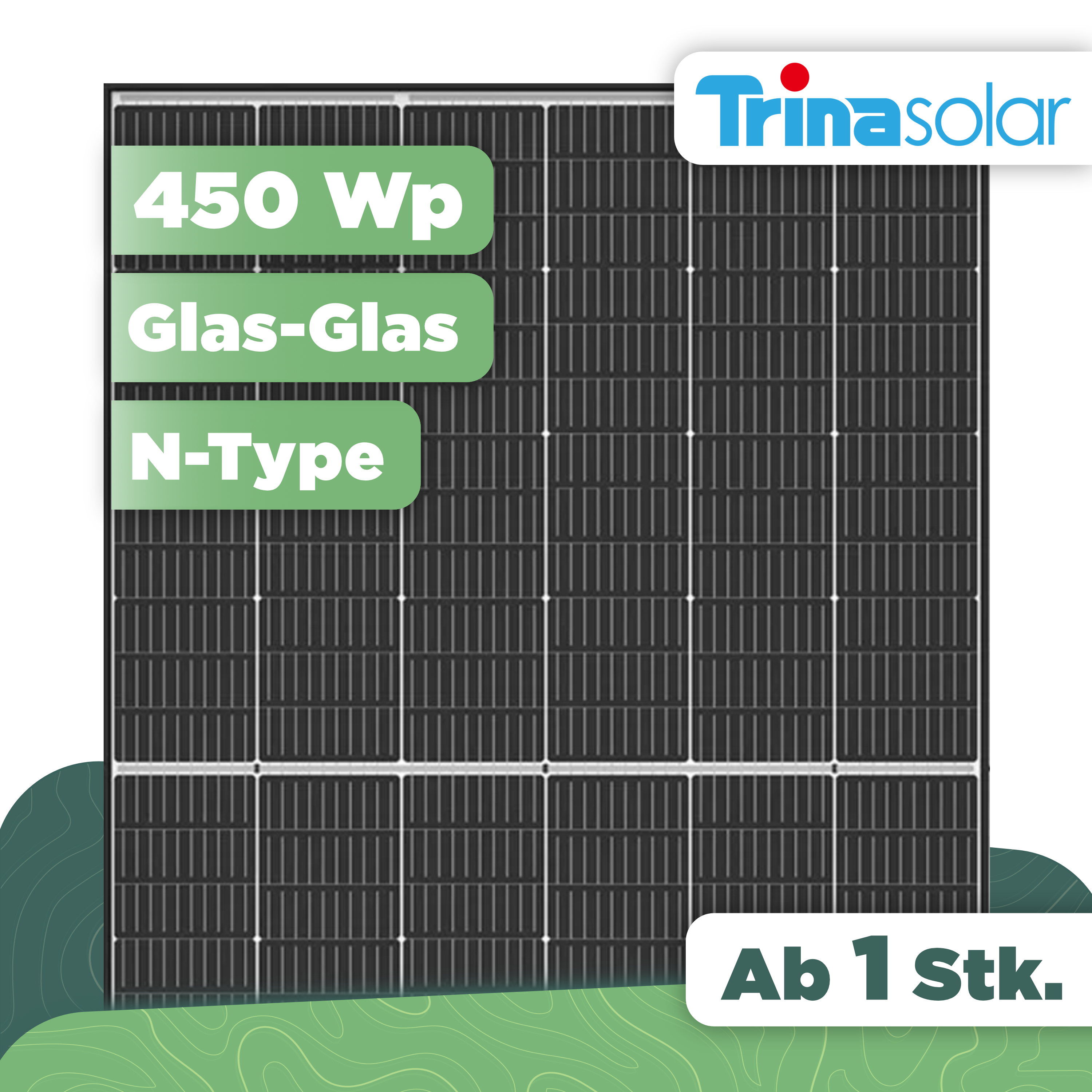 Trina Vertex S+ 450 Wp NEG9R.25 — Glas-Glas Full Black PV-Modul Trina Vertex S+ 450 Wp NEG9R.25 — Glas-Glas Full Black PV-Modul - 1 Stk (Einzelmodul)