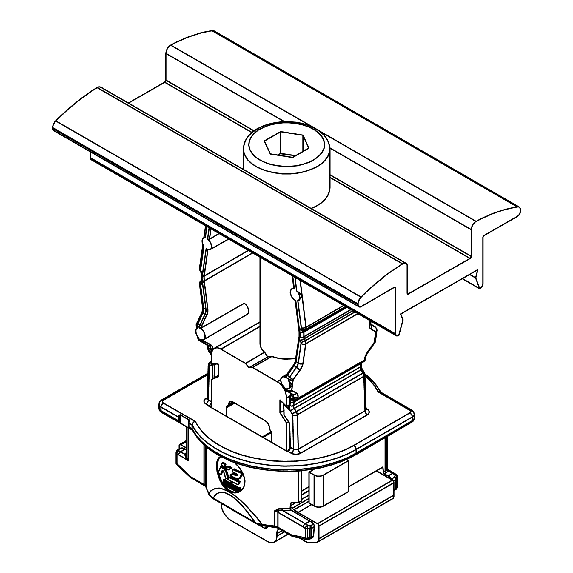 K2 Systems - MC SET Clamp 25-40 BLACK — K2 Universal Mittelklemme schwarz eloxiert (2004148)