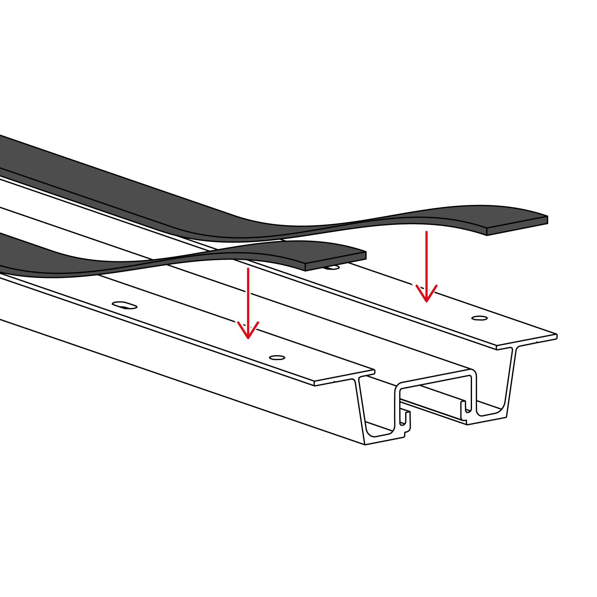 K2 Systems - WallPV CarrierRail EPDM Band — EPDM Abdichtung, Länge 20 m (2001015)