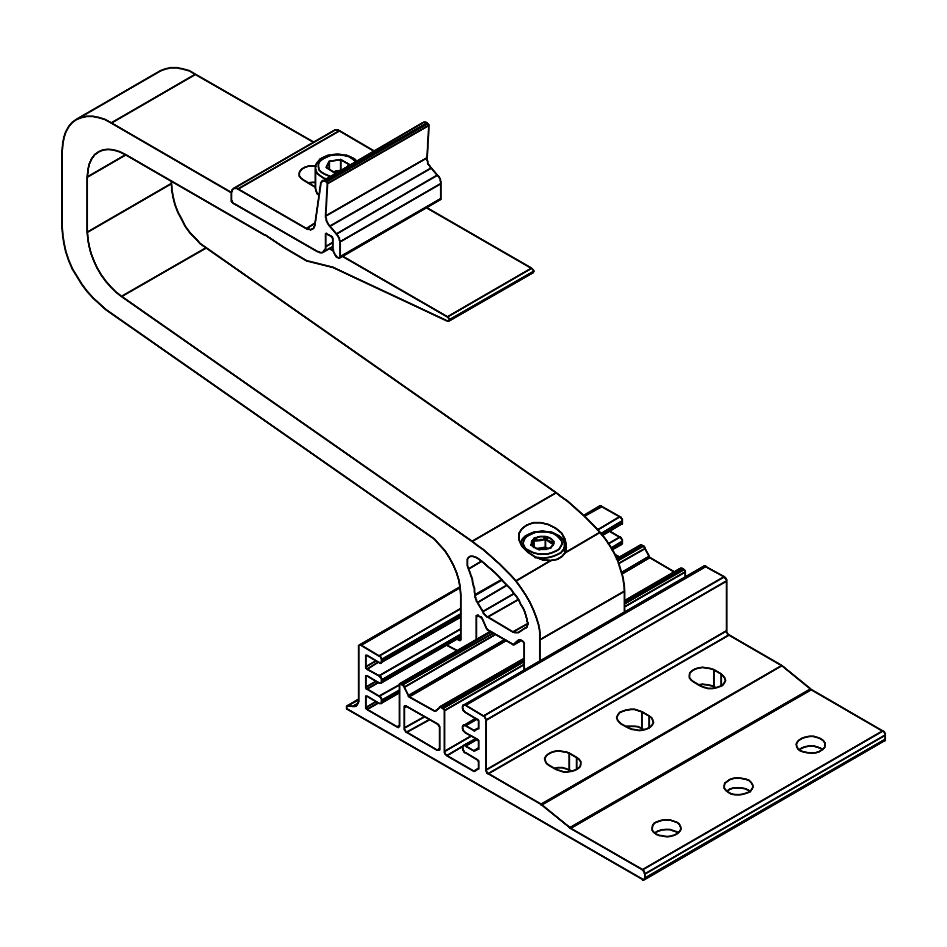 K2 Systems - SingleHook 3S long — Dachhaken mit 3-facher Höheneinstellung (2004222)
