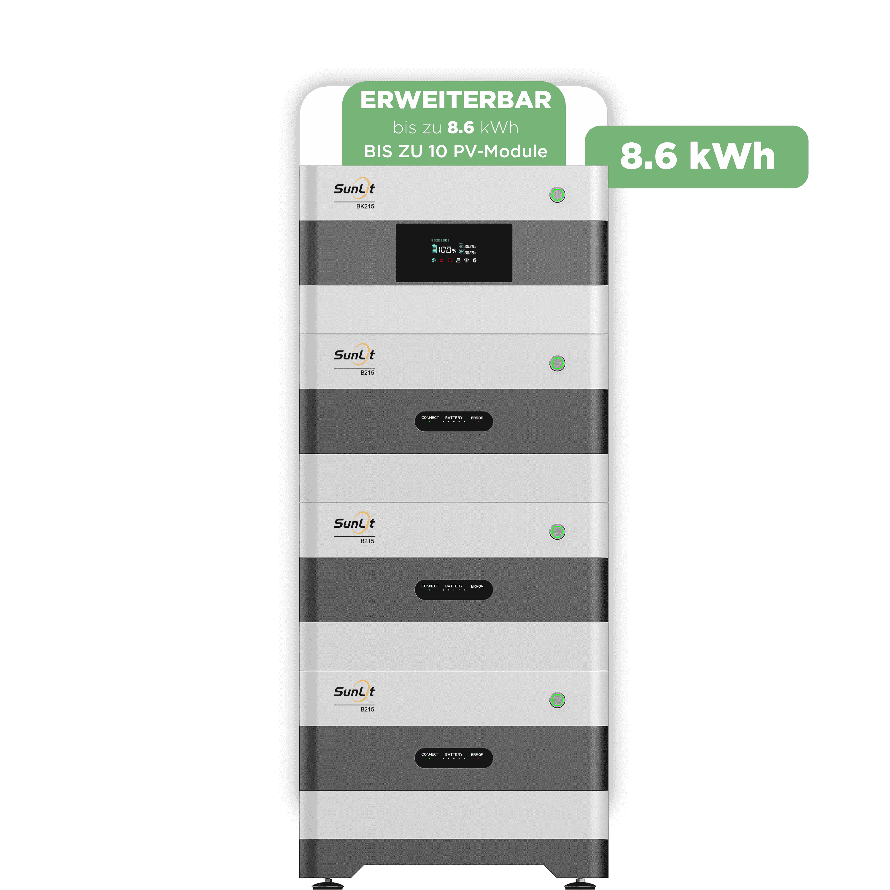 Sunlit Balkonkraftwerkspeicher — 8.600 Wh Sunlit Balkonkraftwerkspeicher — 8.600 Wh