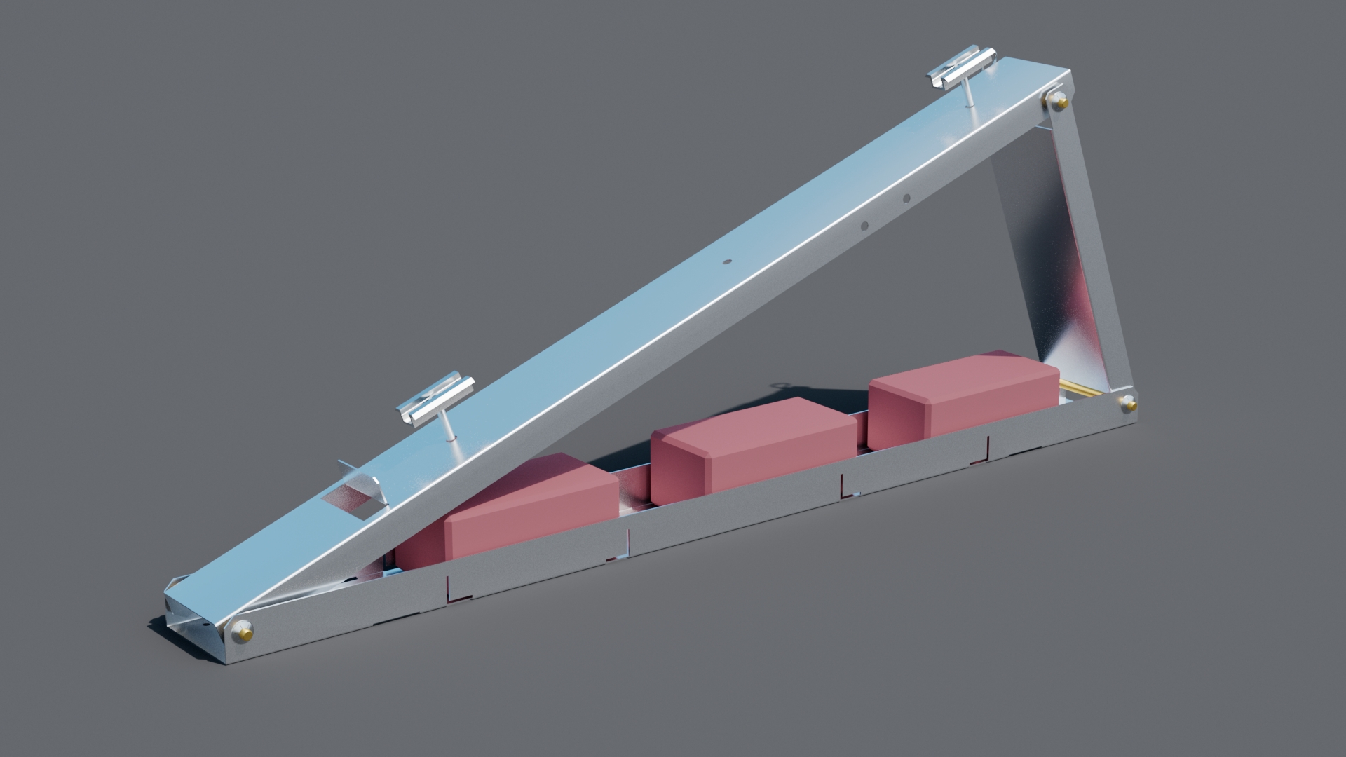 Balkonkraftwerk-Aufständerung — Flachdach  für 2 x PV-Module (nebeneinander) RH 30 mm und 35 mm Balkonkraftwerk-Aufständerung — Flachdach  für 2 x PV-Module (nebeneinander) RH 30 mm und 35 mm