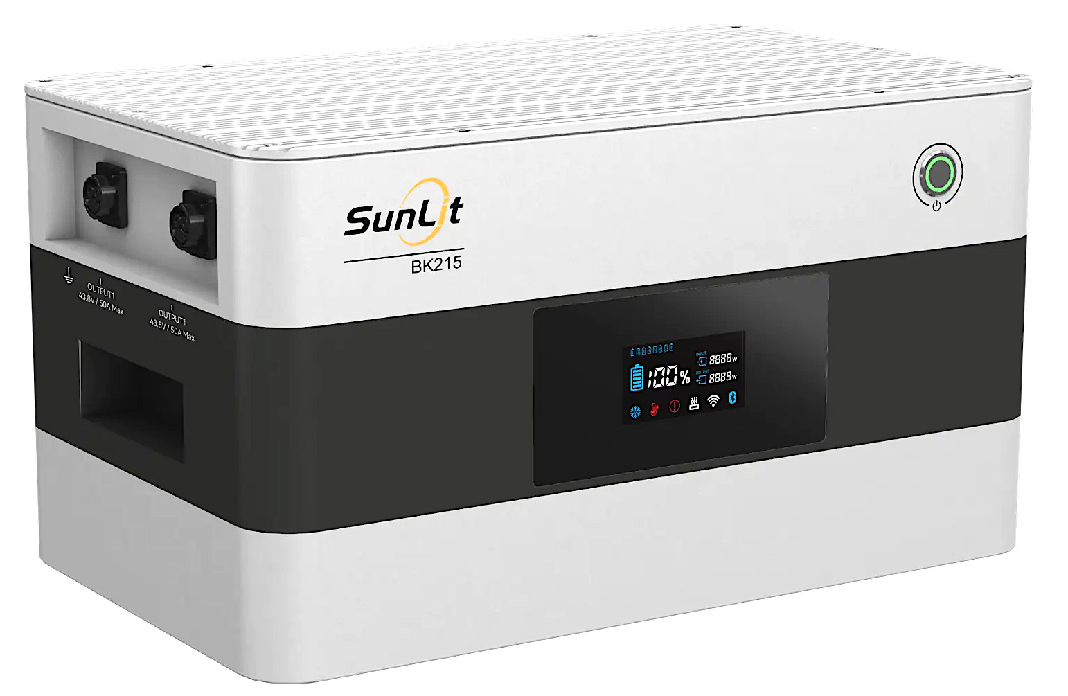 SunLit BK215 — 2.150 Wh Kopfspeicher für SunLit Balkonkraftwerk-Speicher (Refurbished) SunLit BK215 2.150 Wh Kopfspeicher für SunLit Balkonkraftwerk-Speicher (Refurbished)  — mit gratis Deye 800 W Wechselrichter und 20 m Schuko Kabel