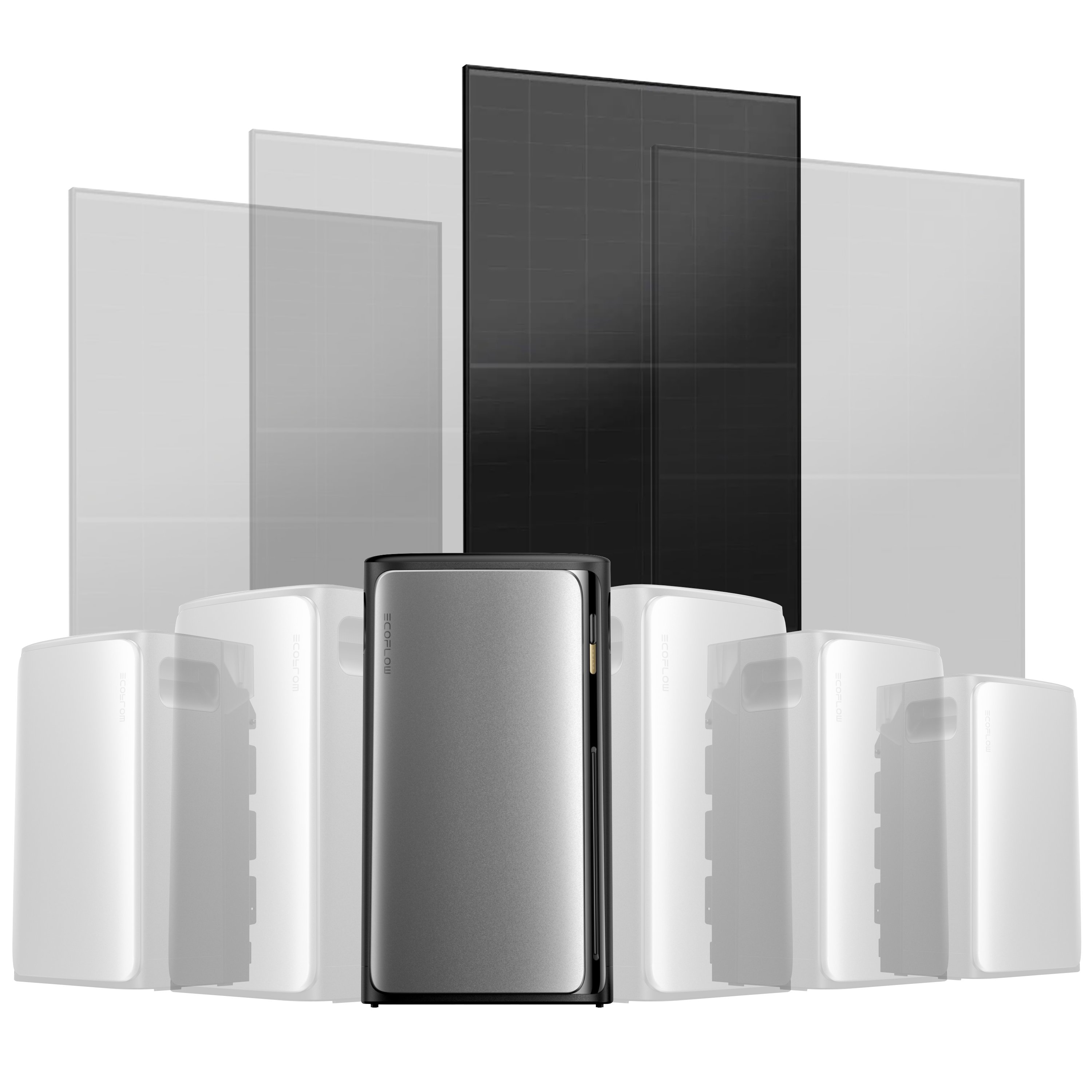 EcoFlow Stream Balkonkraftwerk Set 500 Wp — Stream Ultra / 500 Wp (Full Black) / 1 Modul / 1,92 kWh