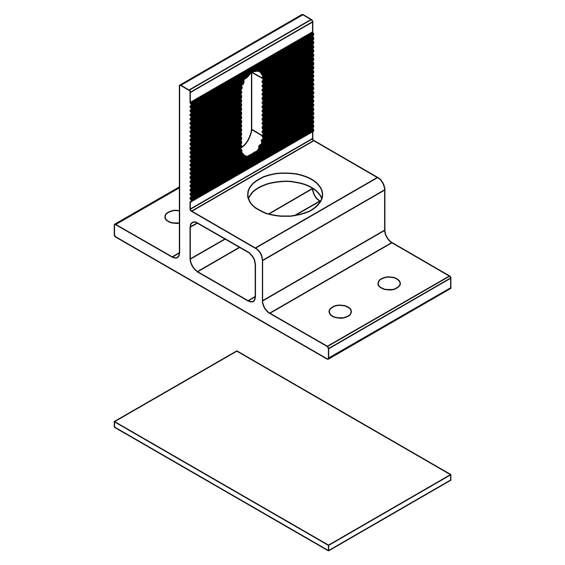 K2 Systems - Splice Foot, Befestiger für Bitumendach — mit Butylabdichtung, für SingleRail (2003393)