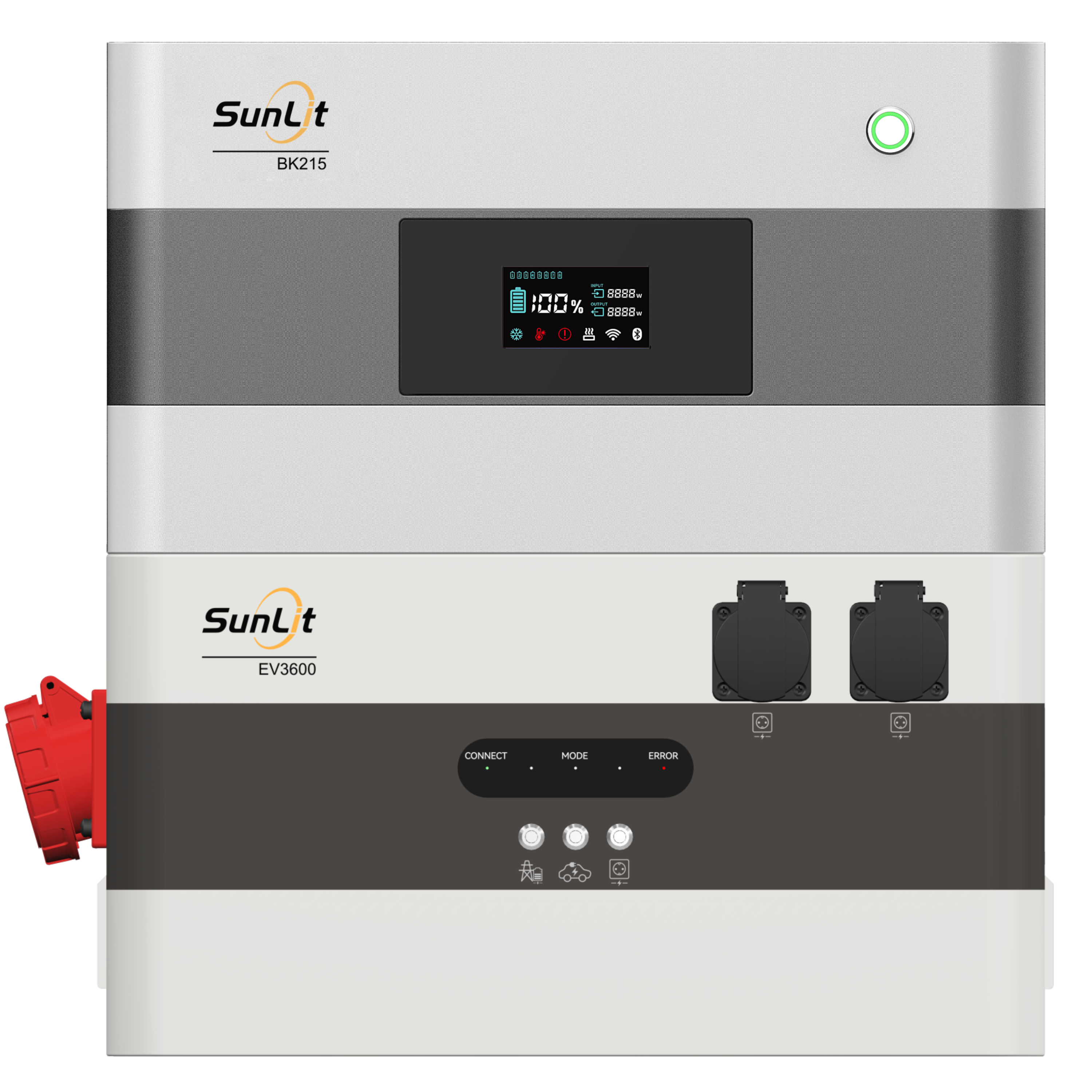 SunLit Solar Mieterstrom Starter Set — SunLit Kopfspeicher 2,15 kWh + EV3600 Wechselrichter für Notstrom und dynamische Stromtarife