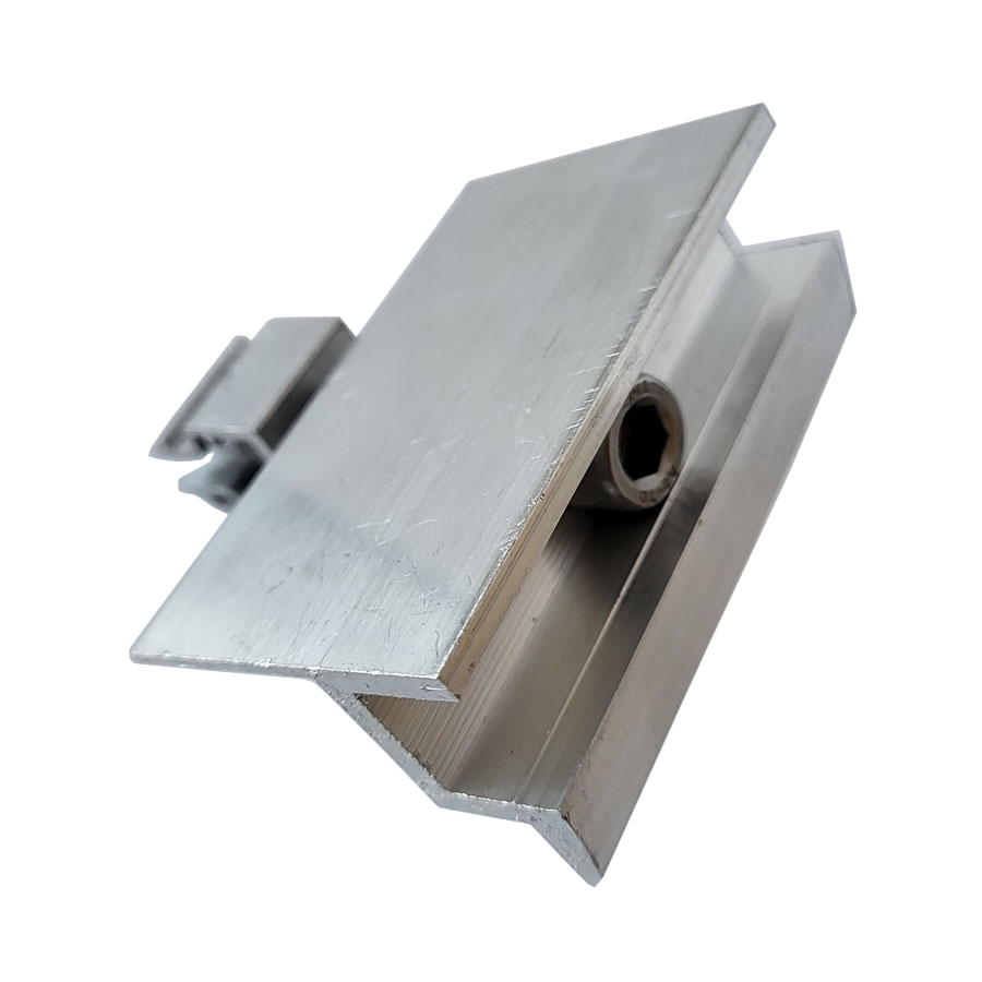 Endklemme mit Klick-System silber, unbehandelt, 40 mm