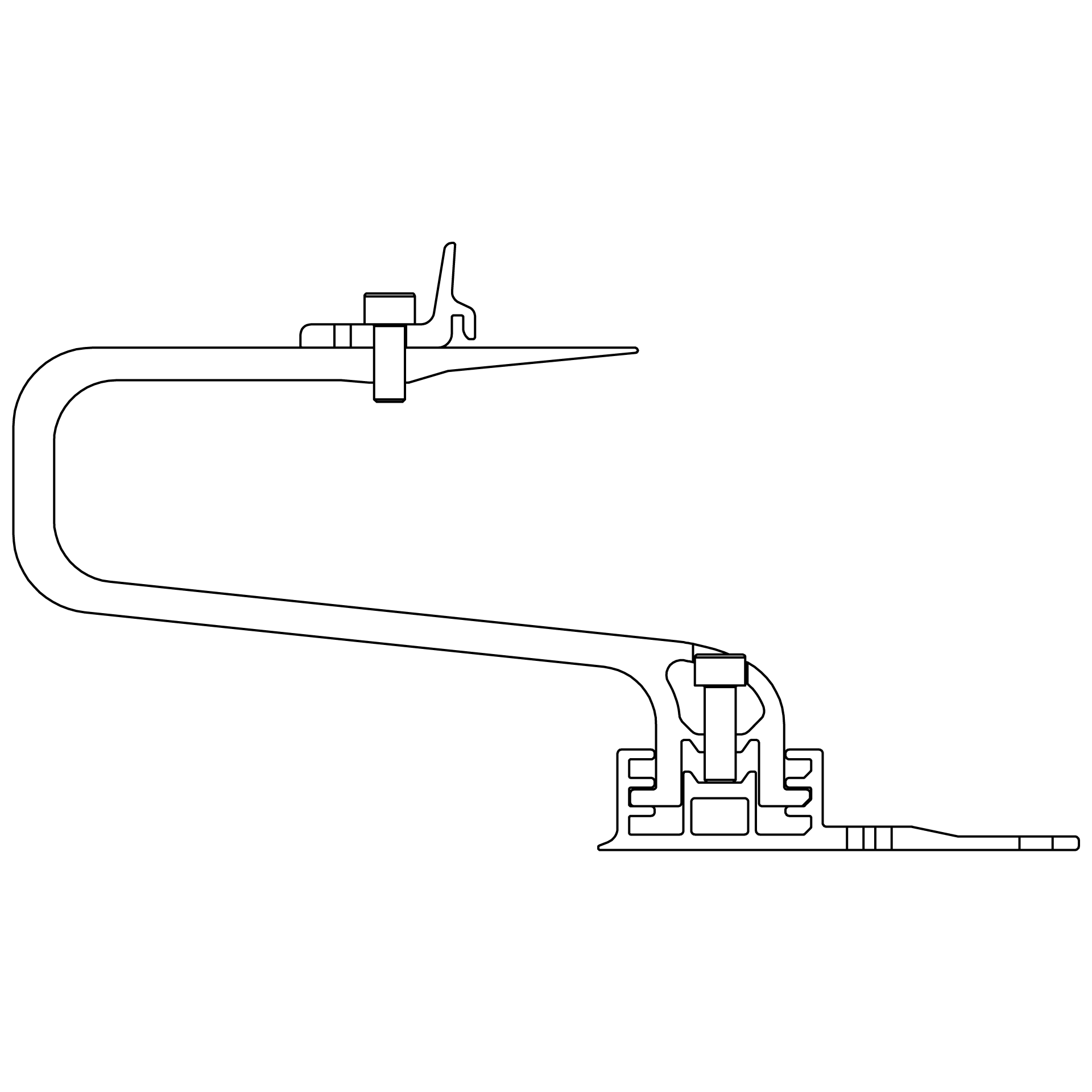 K2 Systems - SingleHook 3S long — Dachhaken mit 3-facher Höheneinstellung (2004222)